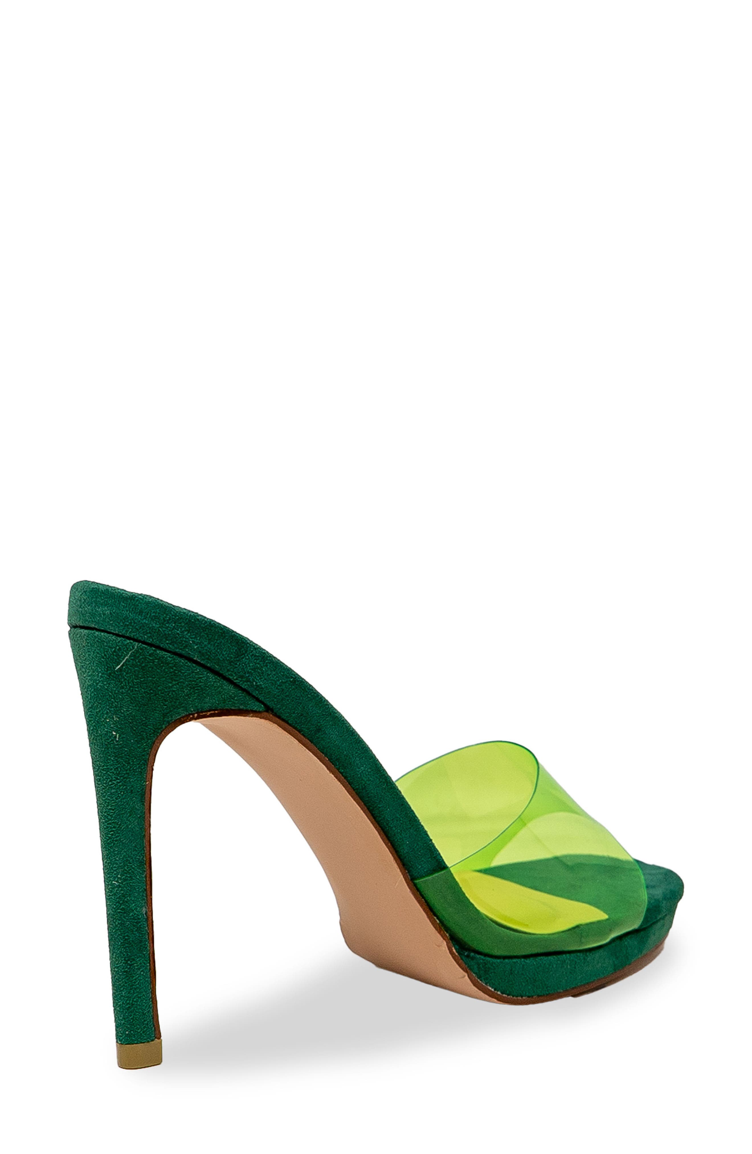 Square Toe Stiletto Sandal, Alternate, color, CLEAR GREEN