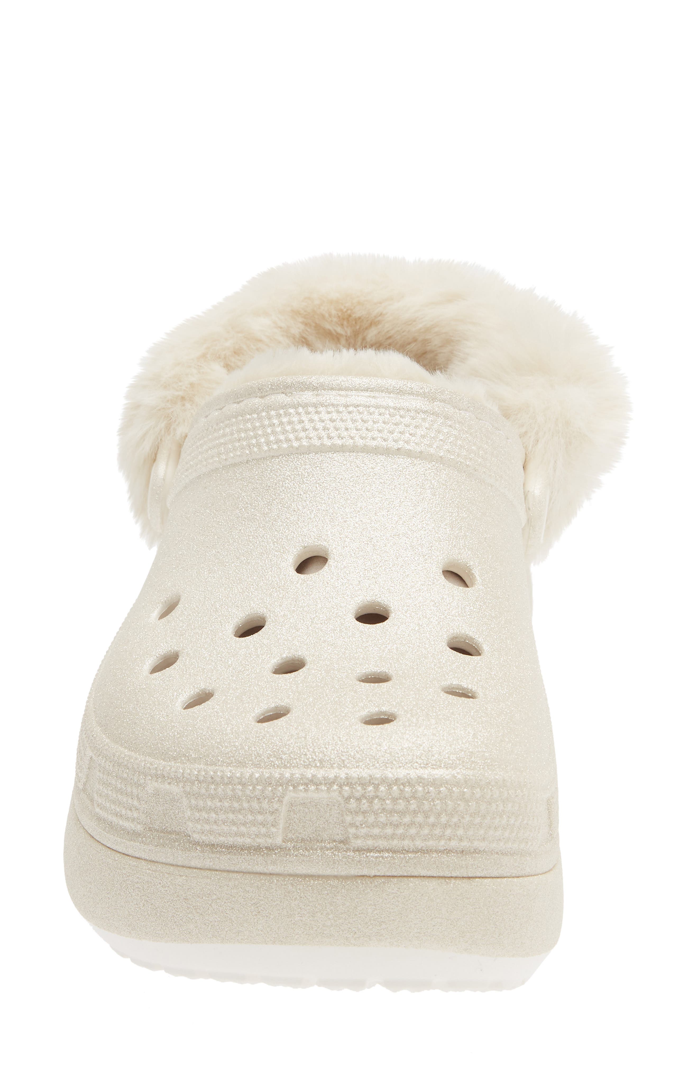 Classic Glitter Clog, Alternate, color, CHALK