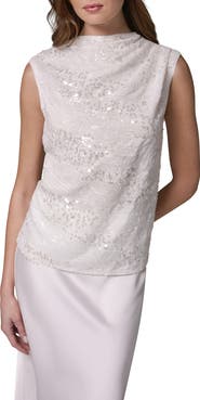 Donna Karan New York Sequin Sleeveless Top