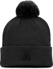 FANATICS Women's Fanatics Branded Black Arizona Coyotes Authentic Pro Road Cuffed Knit Hat with Pom