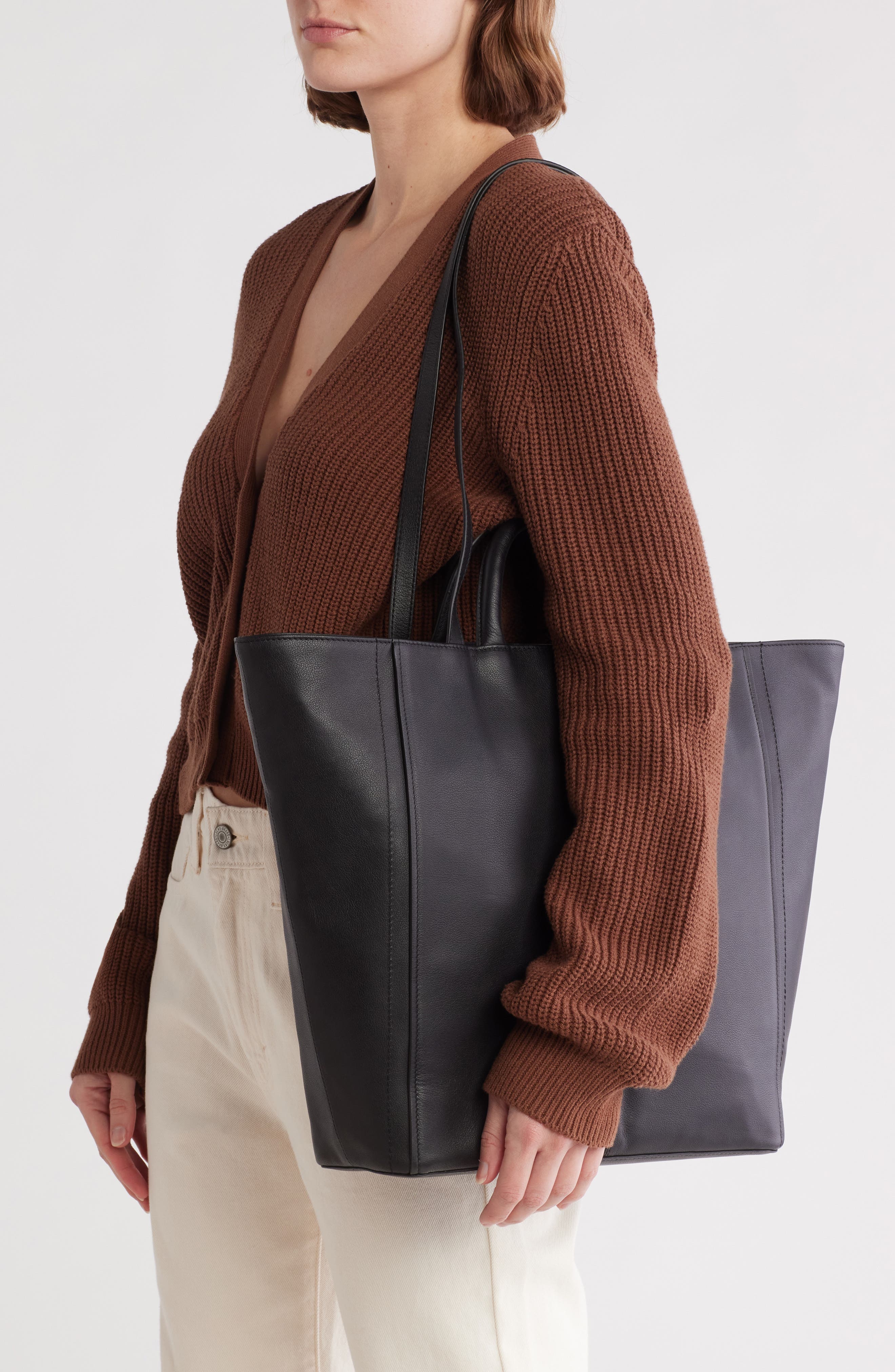 Lucky Brand Sina Leather Tote Bag, Alternate, color, 