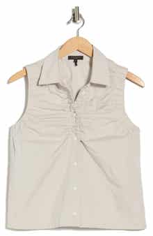 rag & bone Georgina Ruched Button-Up Shirt