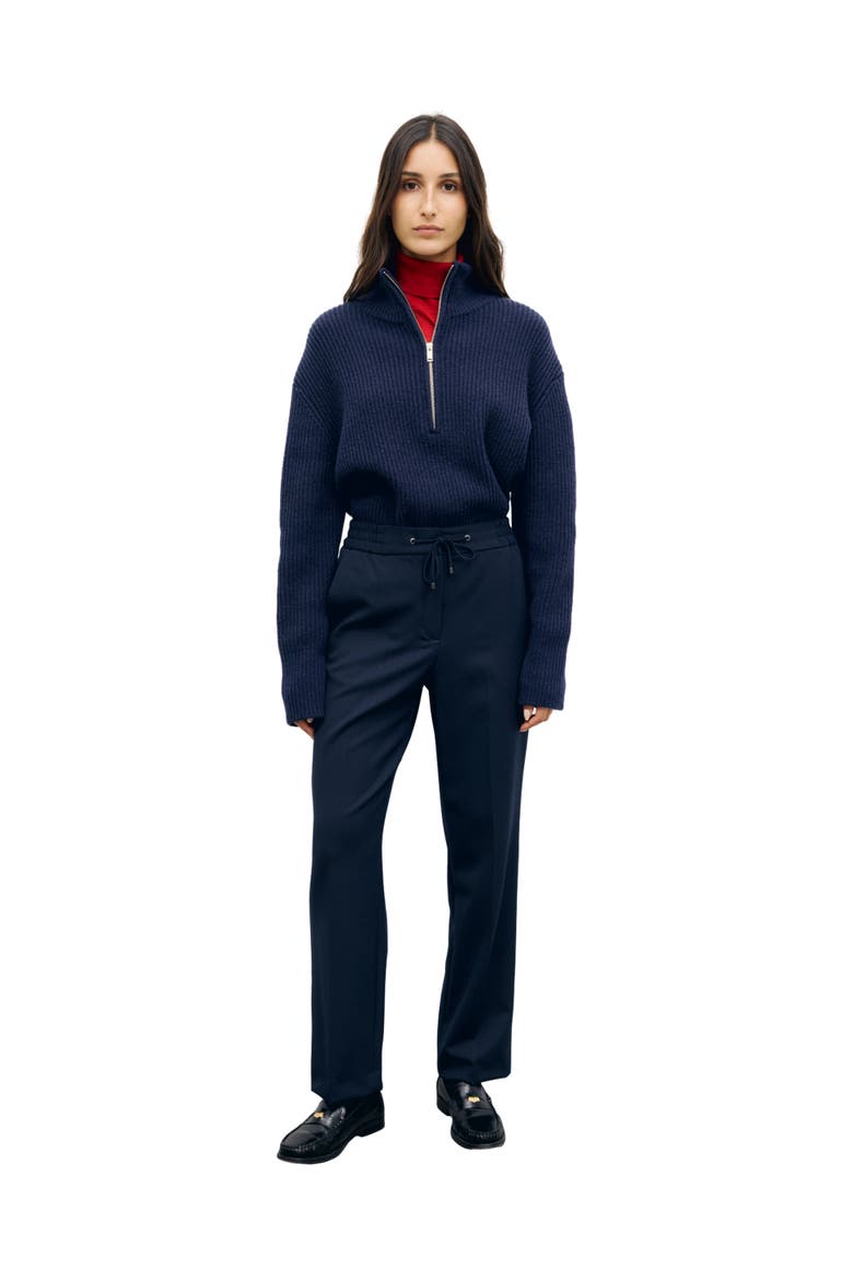 Myra Straight Leg Trousers, Alternate, color, Navy Blue