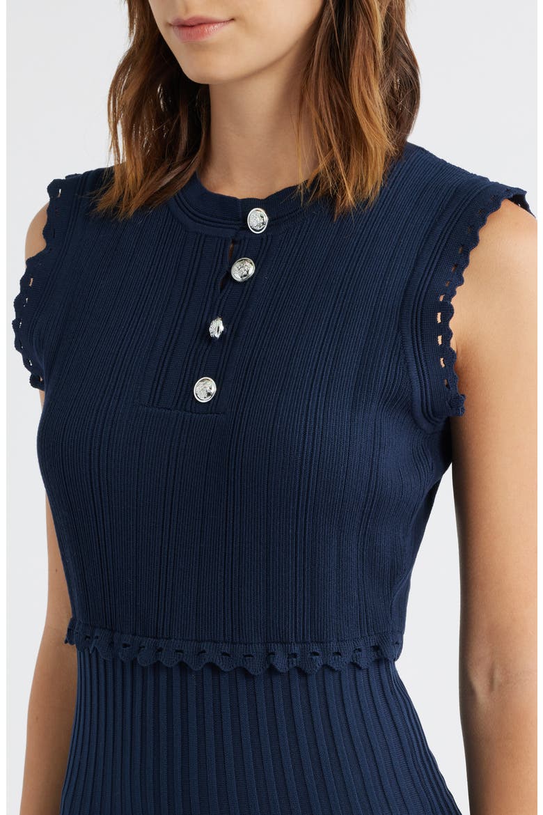Sleeveless Sweater Dress, Alternate, color, NAVY