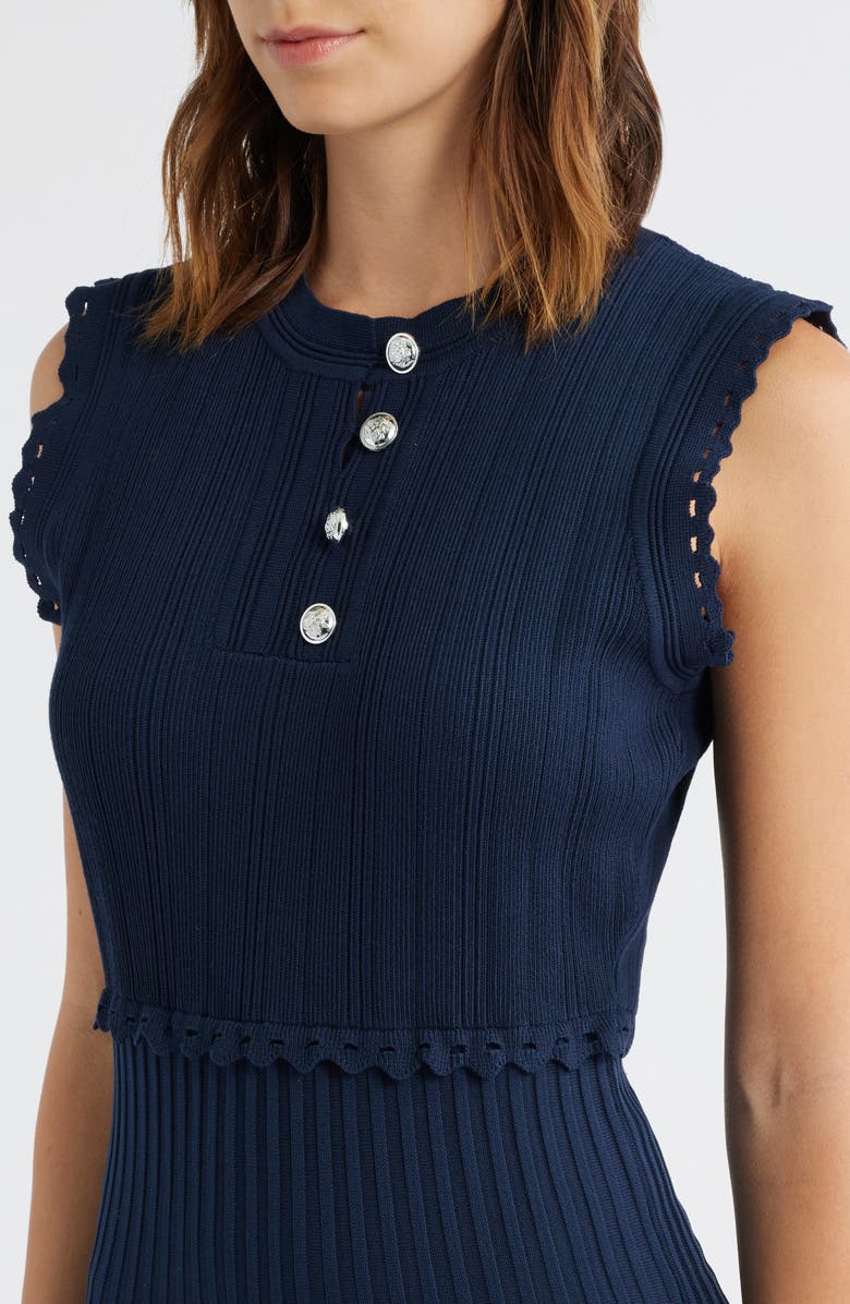 ZOE AND CLAIRE Sleeveless Sweater Dress, Alternate, color, Navy