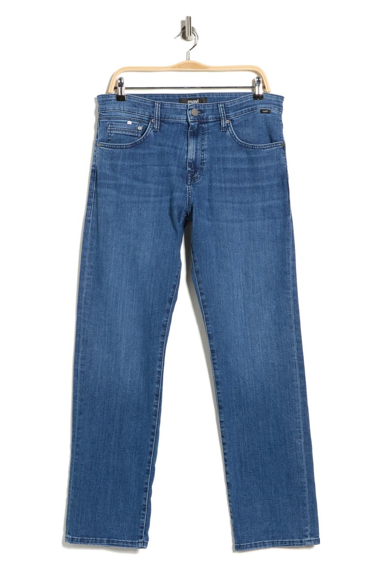 Matt Mid Rise Straight Leg Jeans, Alternate, color, MID BRUSHED AUSTIN
