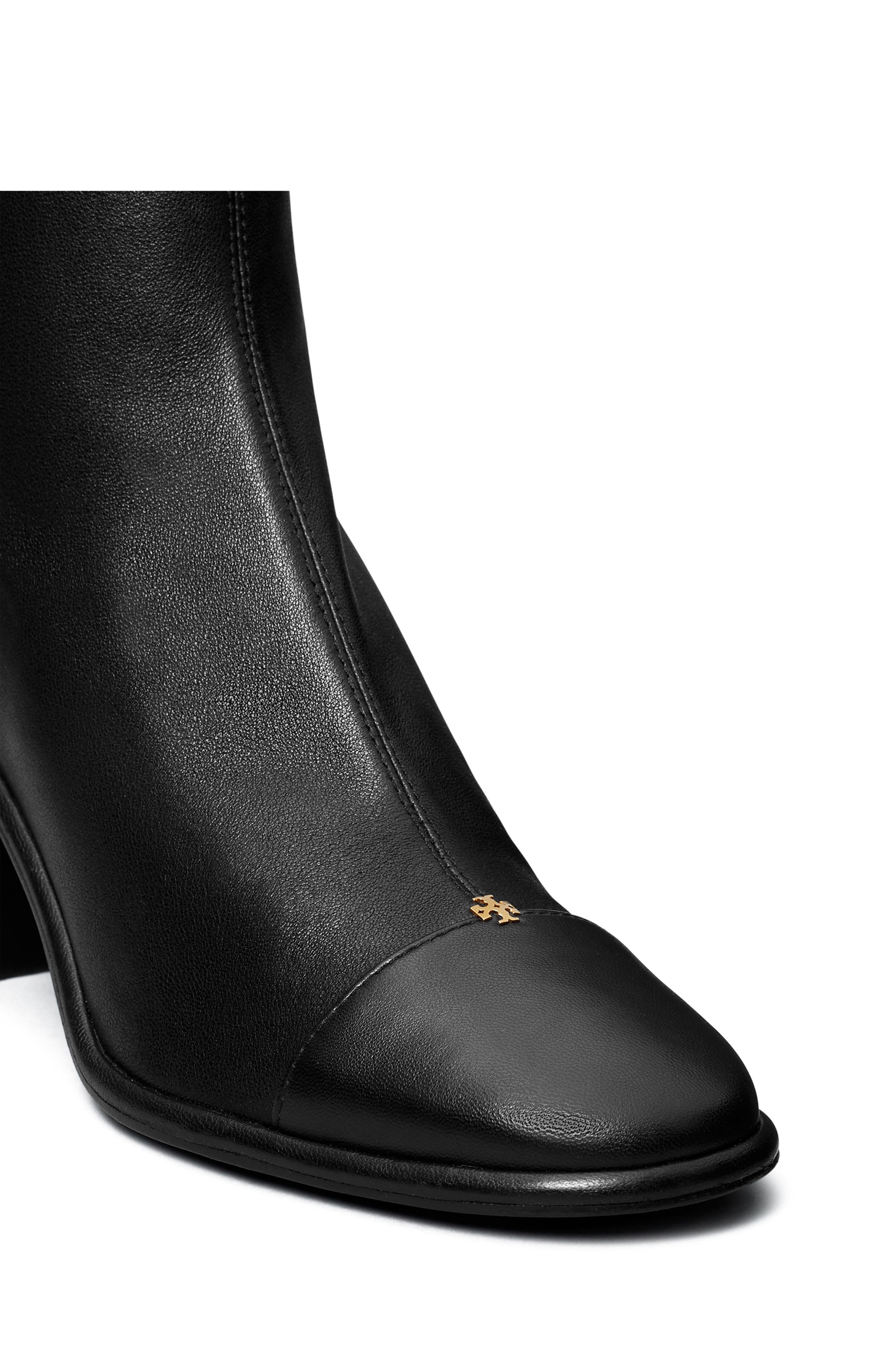 Tory Burch Cap Toe Bootie, Alternate, color, Perfect Black