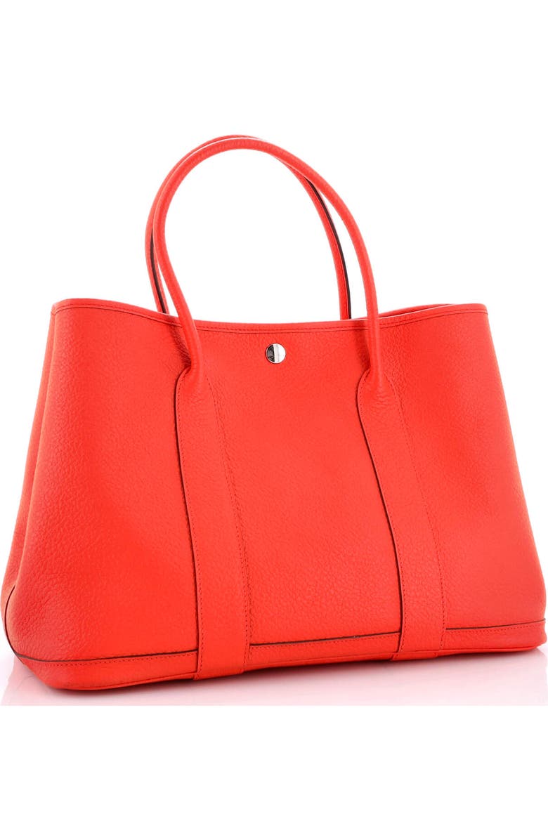 Pre-Owned Hermes Garden Party Tote Leather with Printed Interior 36, Alternate, color, Orange Poppy