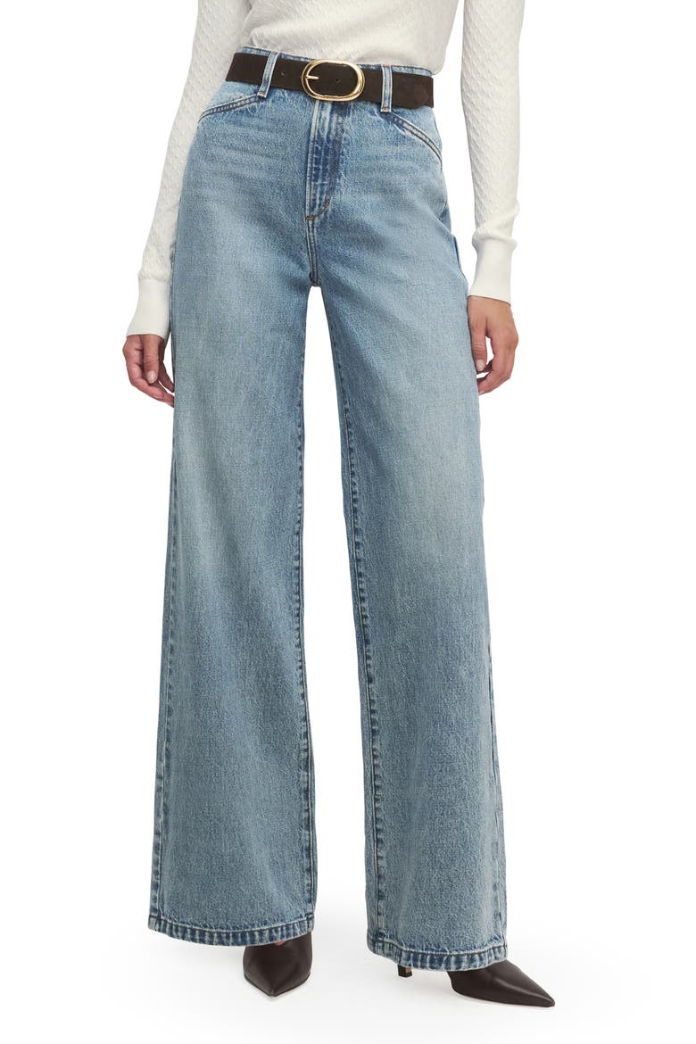 The Mischa Super High Waist Wide Leg Jeans, Main, color, DUBLIN
