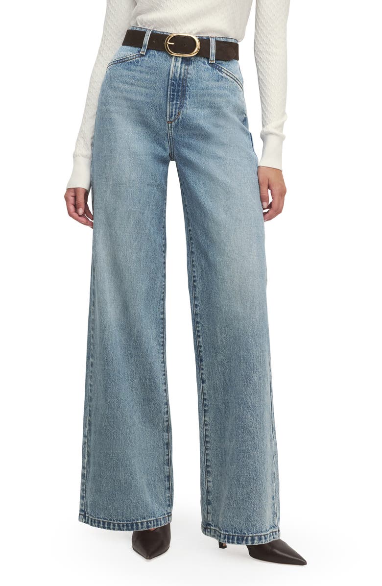 Favorite Daughter The Mischa Super High Waist Wide Leg Jeans, Main, color, 