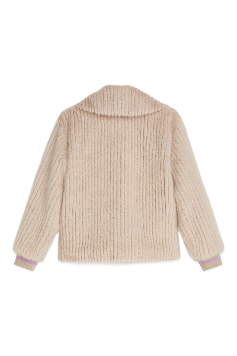 Kids' Faux Fur Jacket, Alternate, color, PALE KHAKI