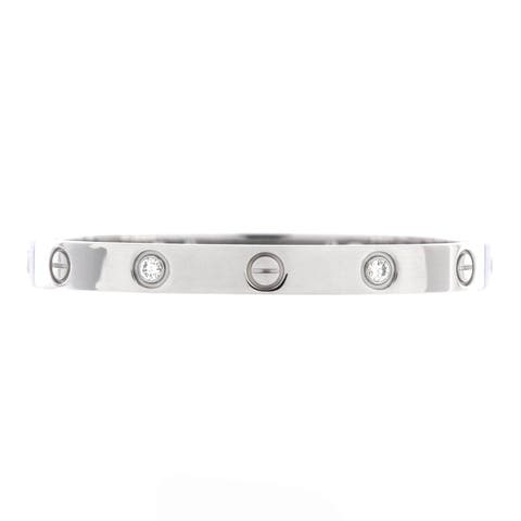Love 4 Diamond Bracelet 18K White Gold and Diamonds