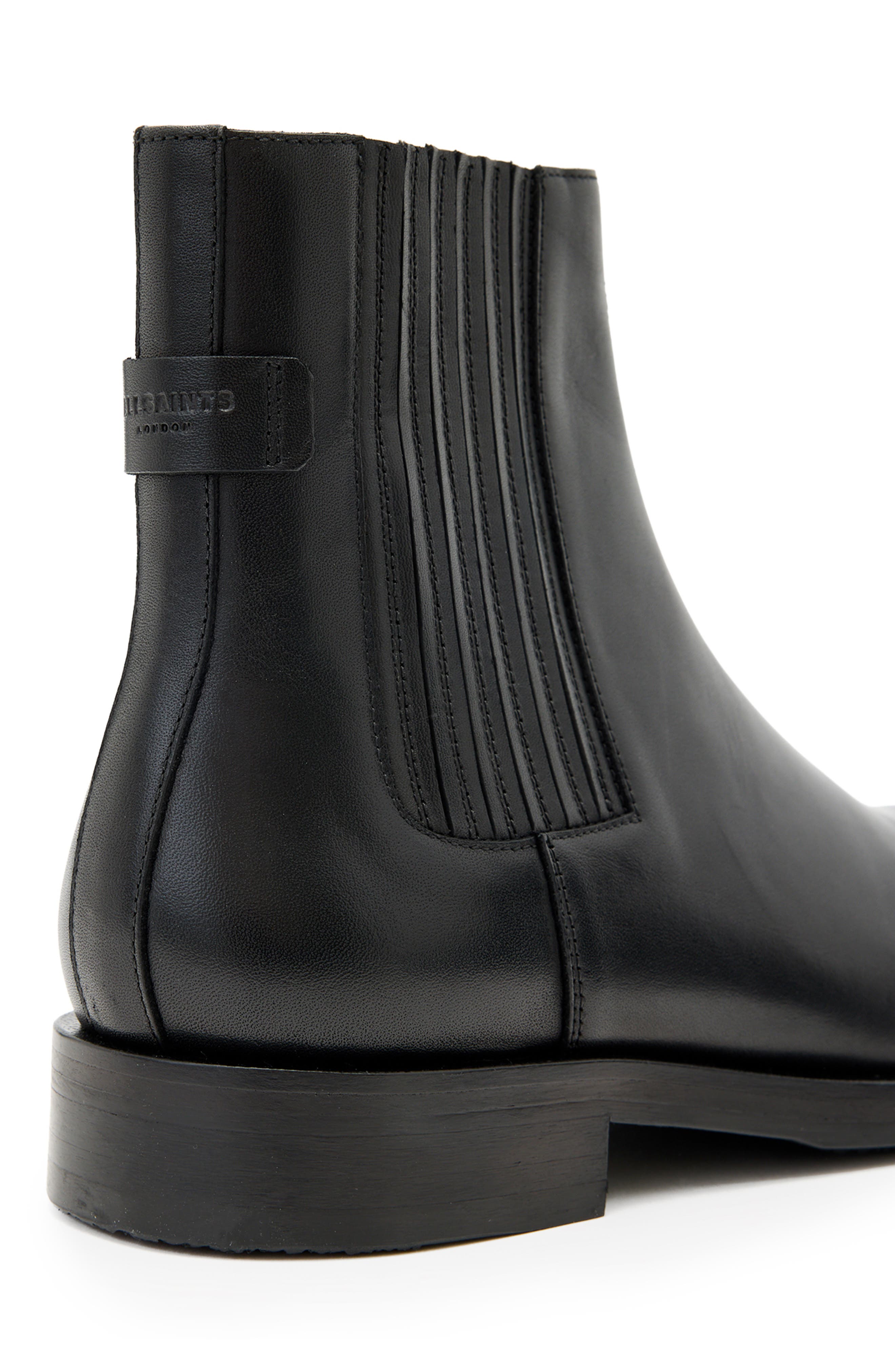 AllSaints Bloom Chelsea Boot, Alternate, color, Black
