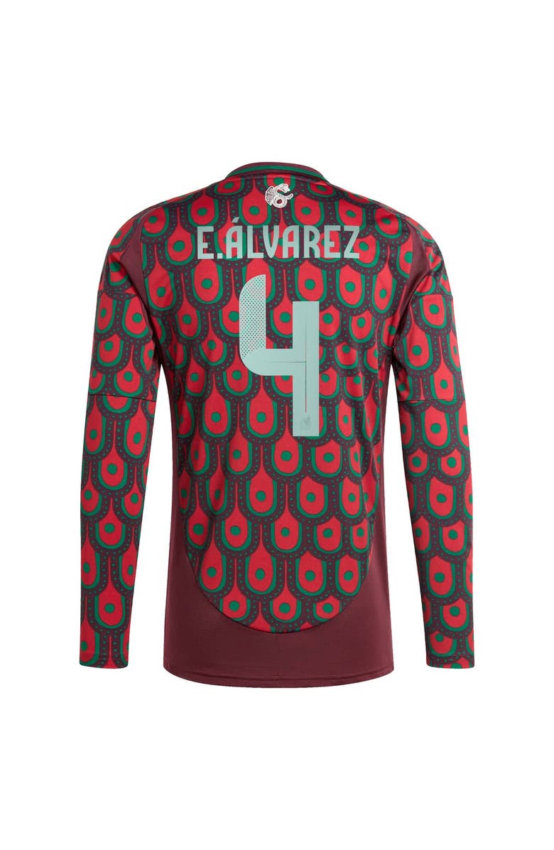 adidas Men's adidas Edson Alvarez Burgundy Mexico National Team 2024 Home Replica Player Long Sleeve Jersey, Alternate, color, 