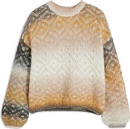 Desigual Pattern Stitch Crewneck Sweater