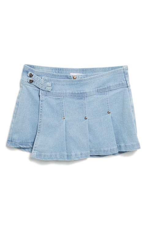 Kids' Pleated Denim Skort (Big Kid)