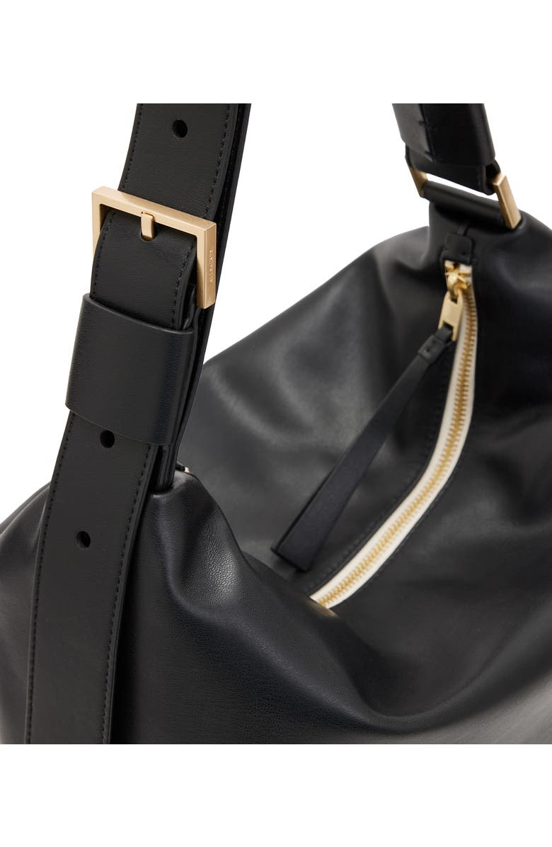 AllSaints Aliyah Leather Shoulder Bag, Alternate, color,
