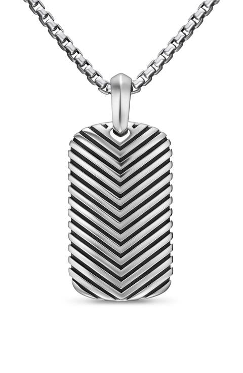 Men's Chevron Tag in Black Titanium, 34mm