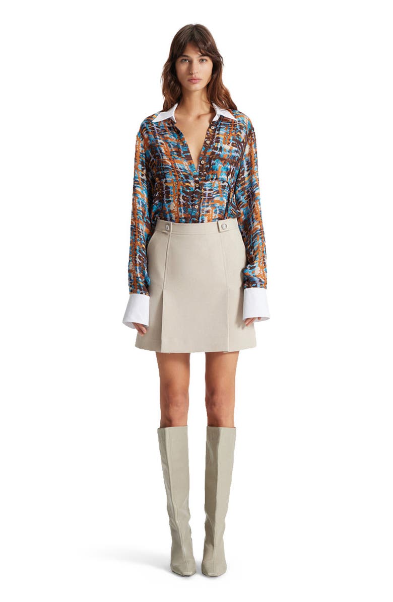 THEO The Label Daphne Front Slit Skirt, Main, color, 