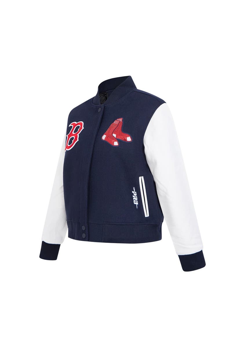 PRO STANDARD Women's Pro Standard Navy Boston Red Sox Game Day Classics Wool Varsity Jacket, Alternate, color, 