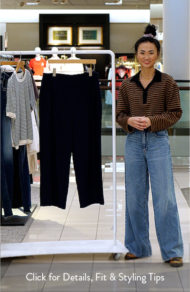 Linen Blend Crop Wide Leg Trousers, sales video thumbnail