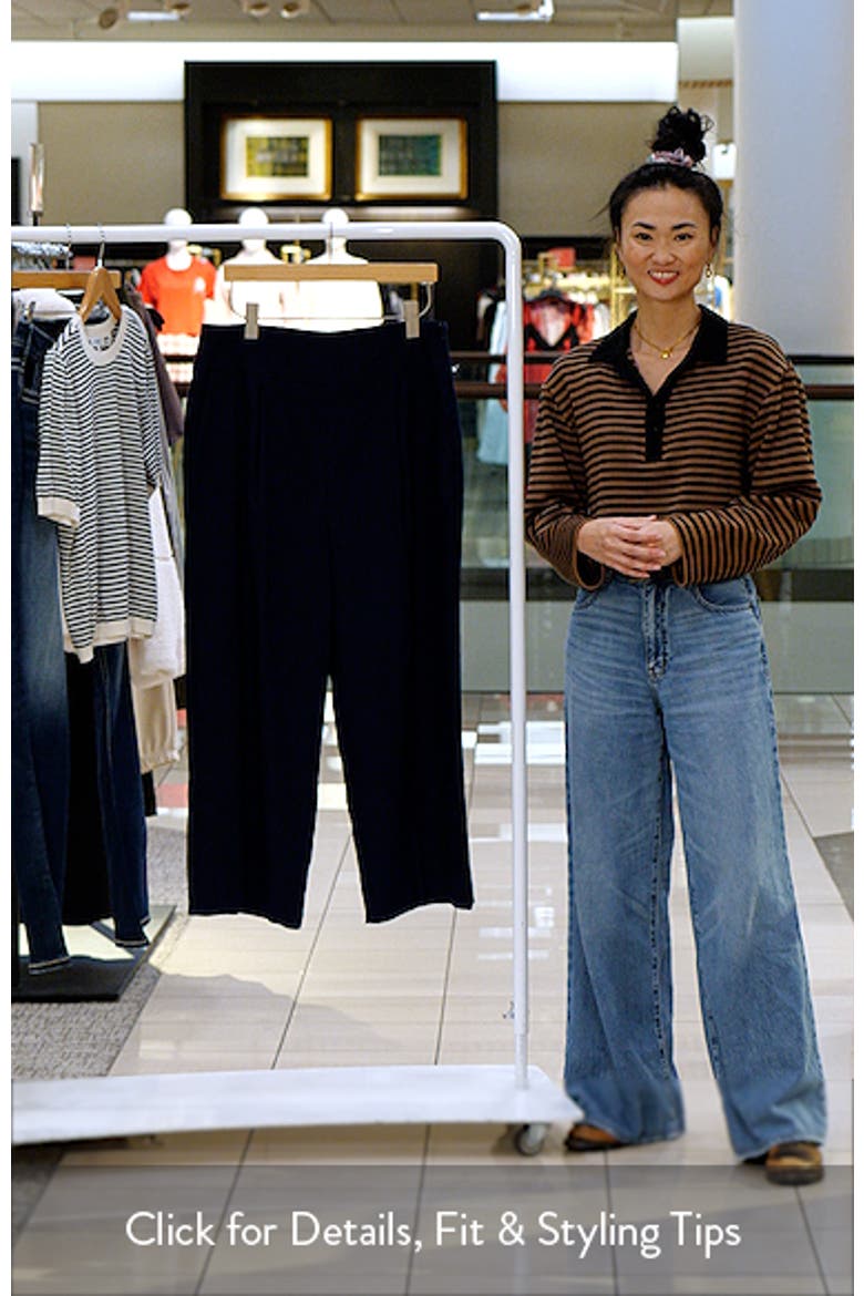 Linen Blend Crop Wide Leg Trousers video