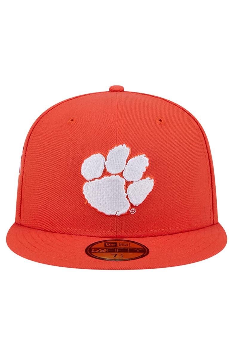 New Era Men's New Era Orange  Clemson Tigers Throwback 59FIFTY Fitted Hat, Alternate, color, Orange