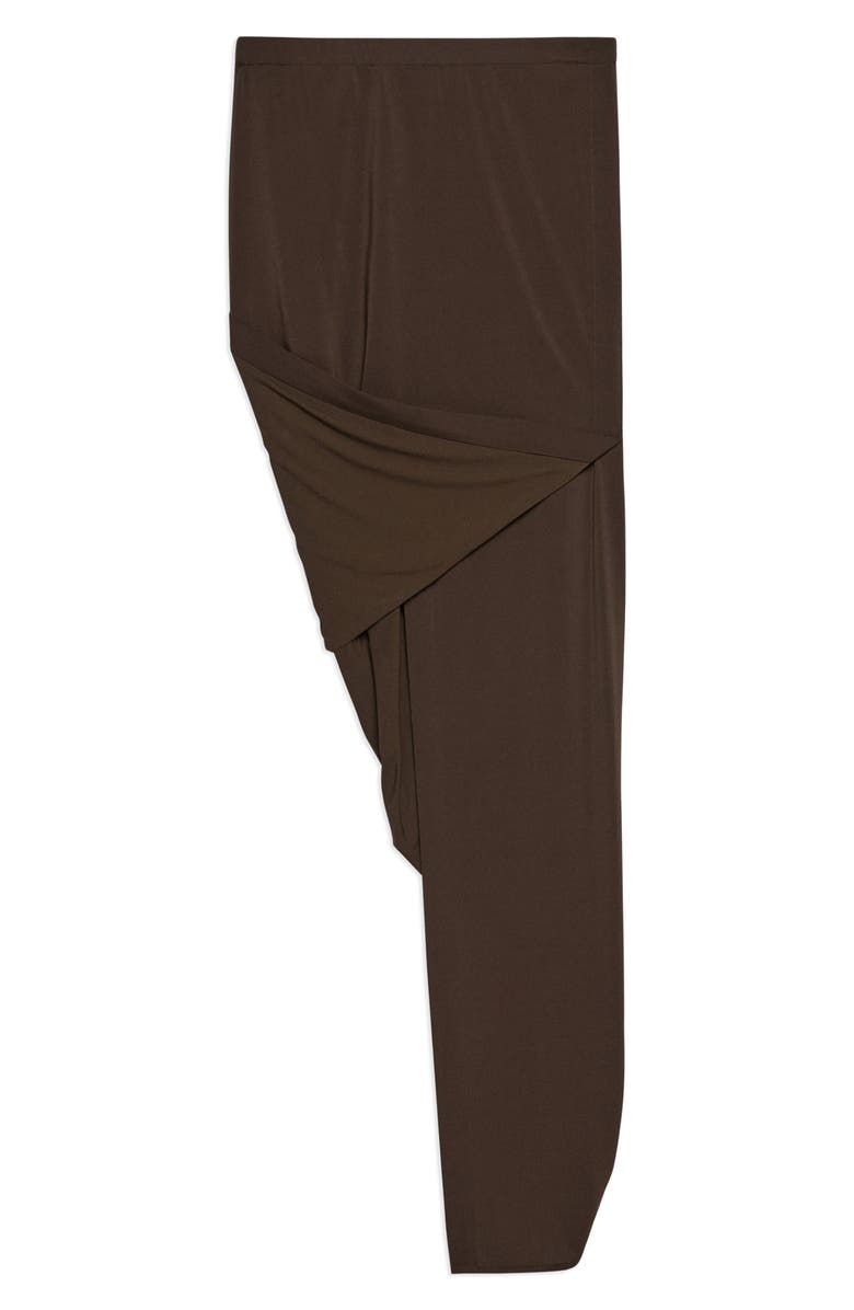 Helmut Lang Twist Drape Maxi Skirt, Alternate, color, Bistre