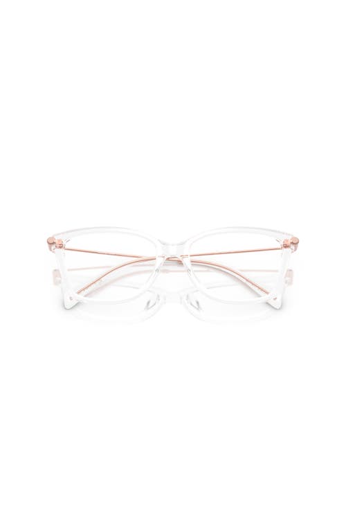 Michael Kors 52mm Rectangle Optical Glasses In Neutral