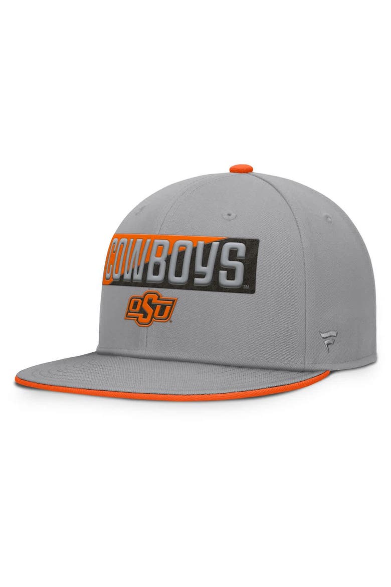 Men's Fanatics Gray Oklahoma State Cowboys Duo Snapback Hat, Main, color, Gray