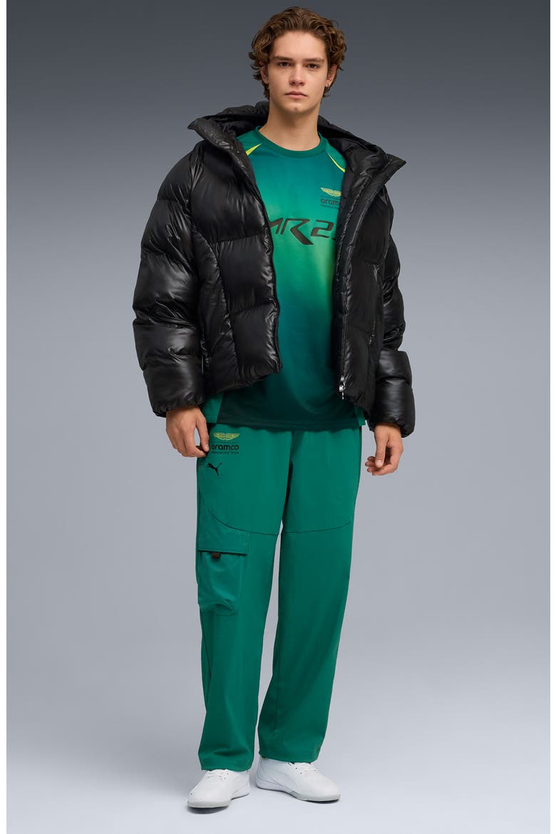 x AMF1 PUMATECH Water Repellent Stretch Nylon Cargo Pants, Alternate, color, GREEN LUX