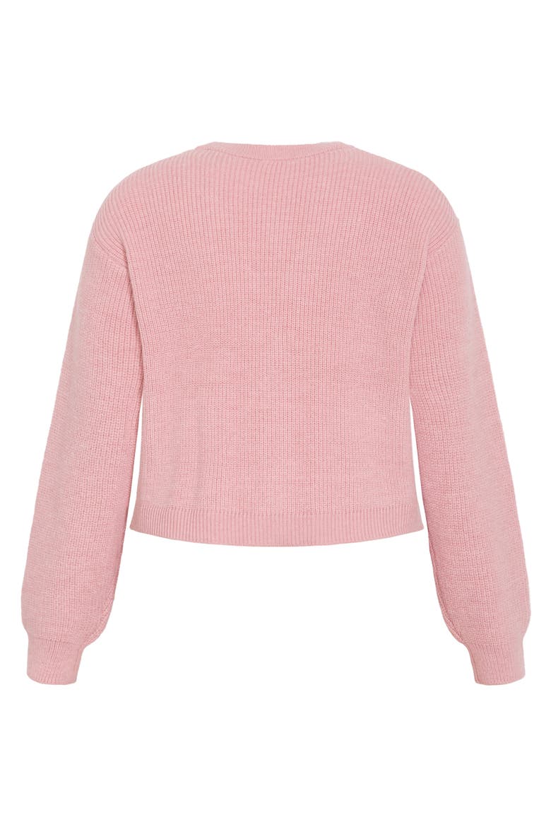 Chloe Plush V-Neck Cardigan, Alternate, color, BABY PINK