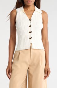 JASON WU Button Front Sweater Vest
