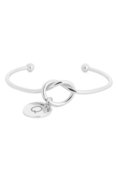 Love Knot Initial Bracelet