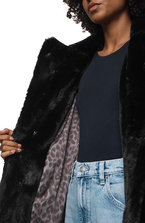 Splendid Lucia Tie Waist Faux Fur Coat In Animal Print