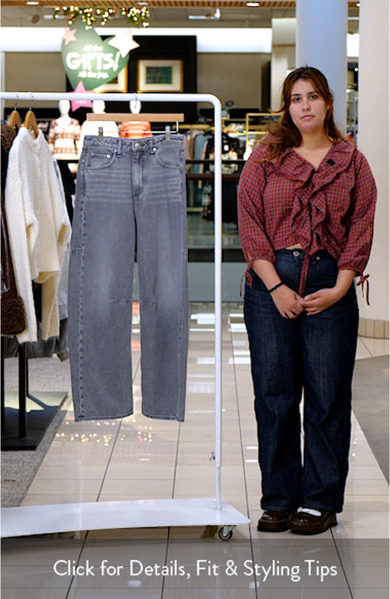 Charlie Super High Waist Ankle Barrel Jeans, sales video thumbnail