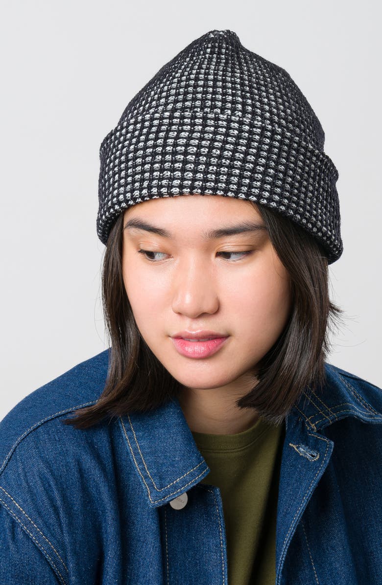 verloop Simple Grid Beanie, Alternate, color, Black