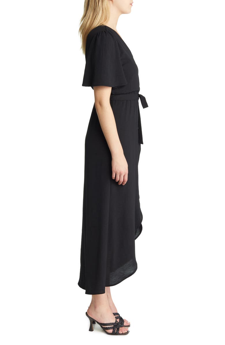 Fraiche by J Flutter Sleeve Faux Wrap Maxi Dress, Alternate, color,