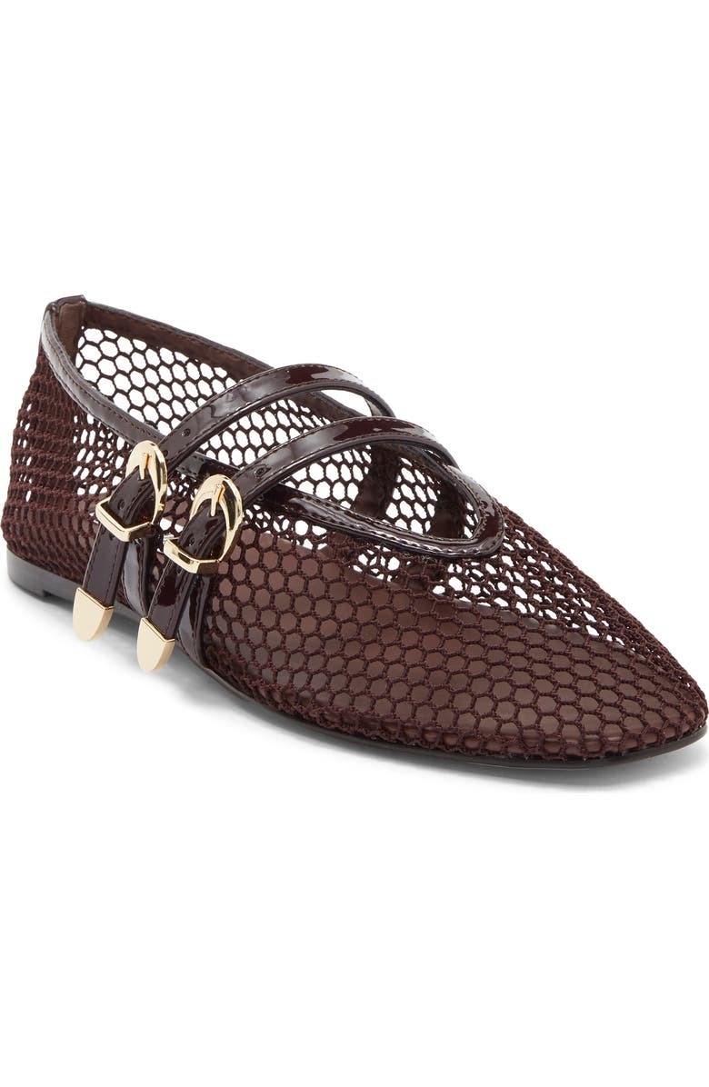 Steve Madden Lissa Mesh Mary Jane Flat, Main, color, Brown Multi