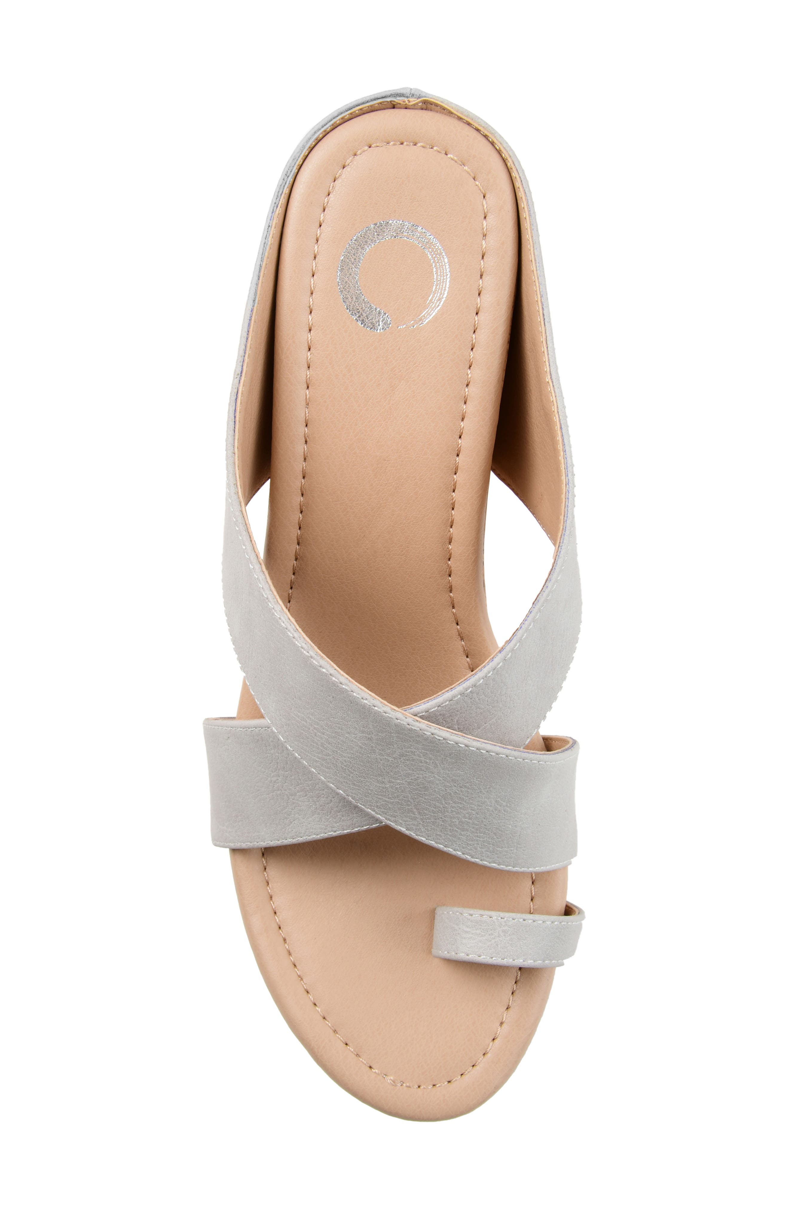 Journee Collection JOURNEE Rayna Wedge Sandal, Alternate, color, Stone