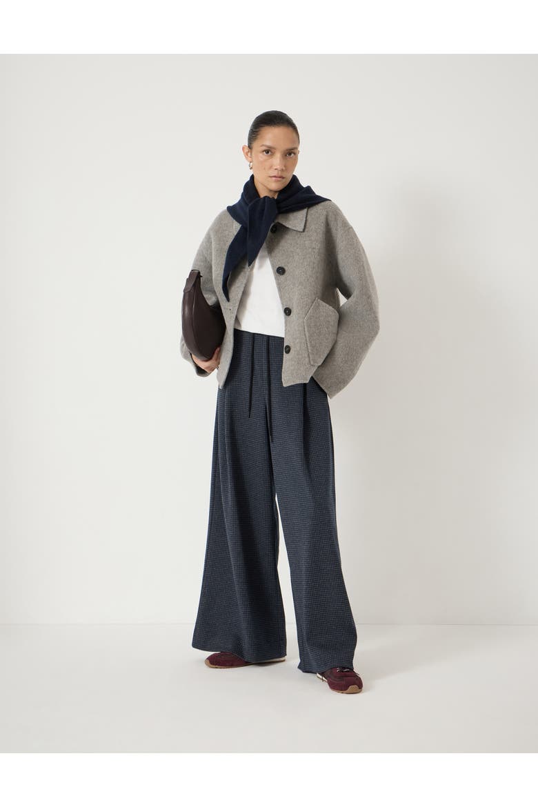 Pure Wool Double Faced Jacket, Main, color, Light Grey Marl