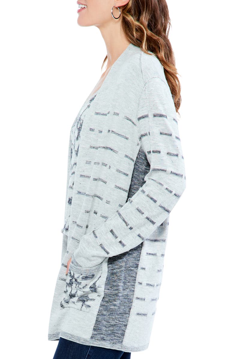 NIC+ZOE Shadow Garden Open Front Cardigan, Alternate, color, 