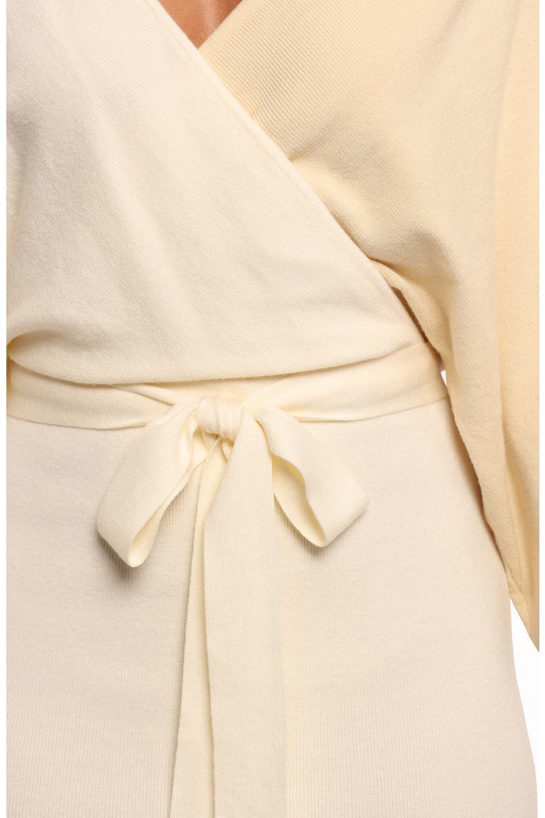 Nate Long Sleeve Sweater Dress, Alternate, color, WHITE