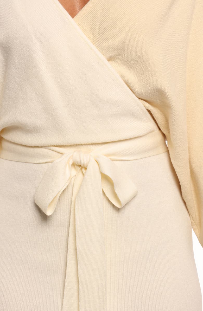 Petal & Pup Nate Long Sleeve Sweater Dress, Alternate, color, White