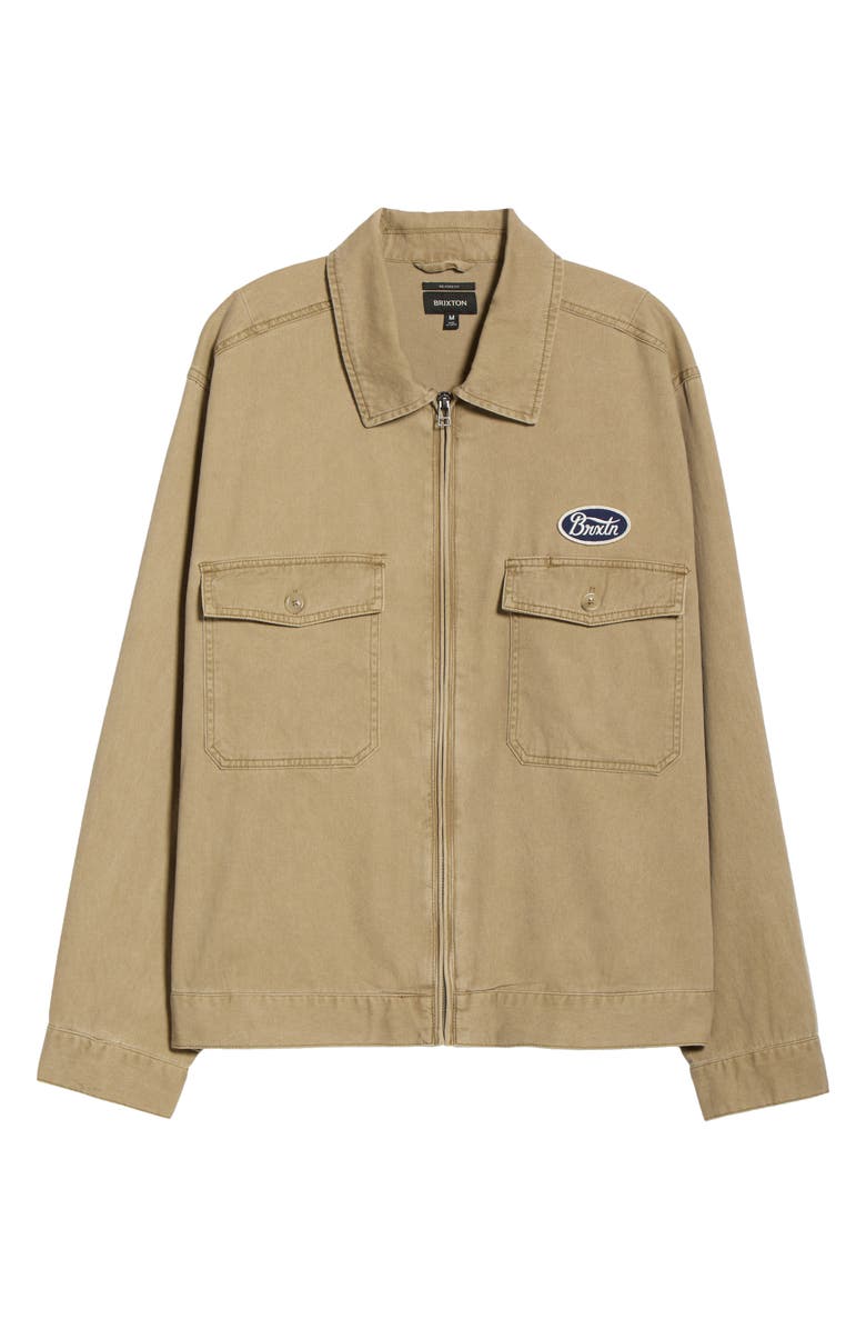 Brixton Trademark Cotton Garage Jacket, Alternate, color, Washed Khaki