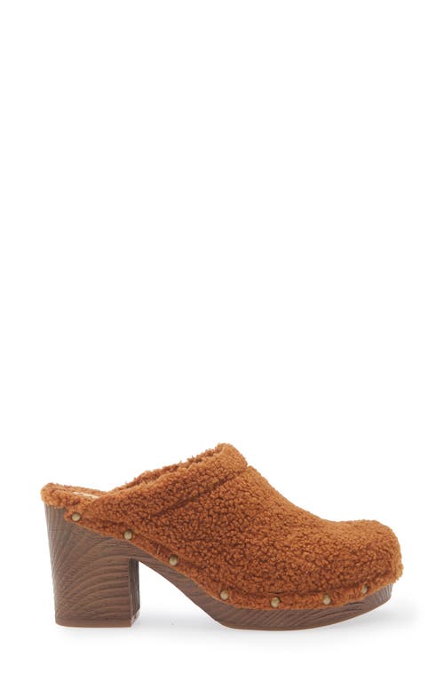 Korks Teddy Faux Fur Teddy Clog In Brown
