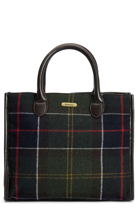 Barrhill Tartan Plaid Wool Blend Tote