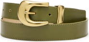 Steve Madden Nubuck Faux Leather Belt