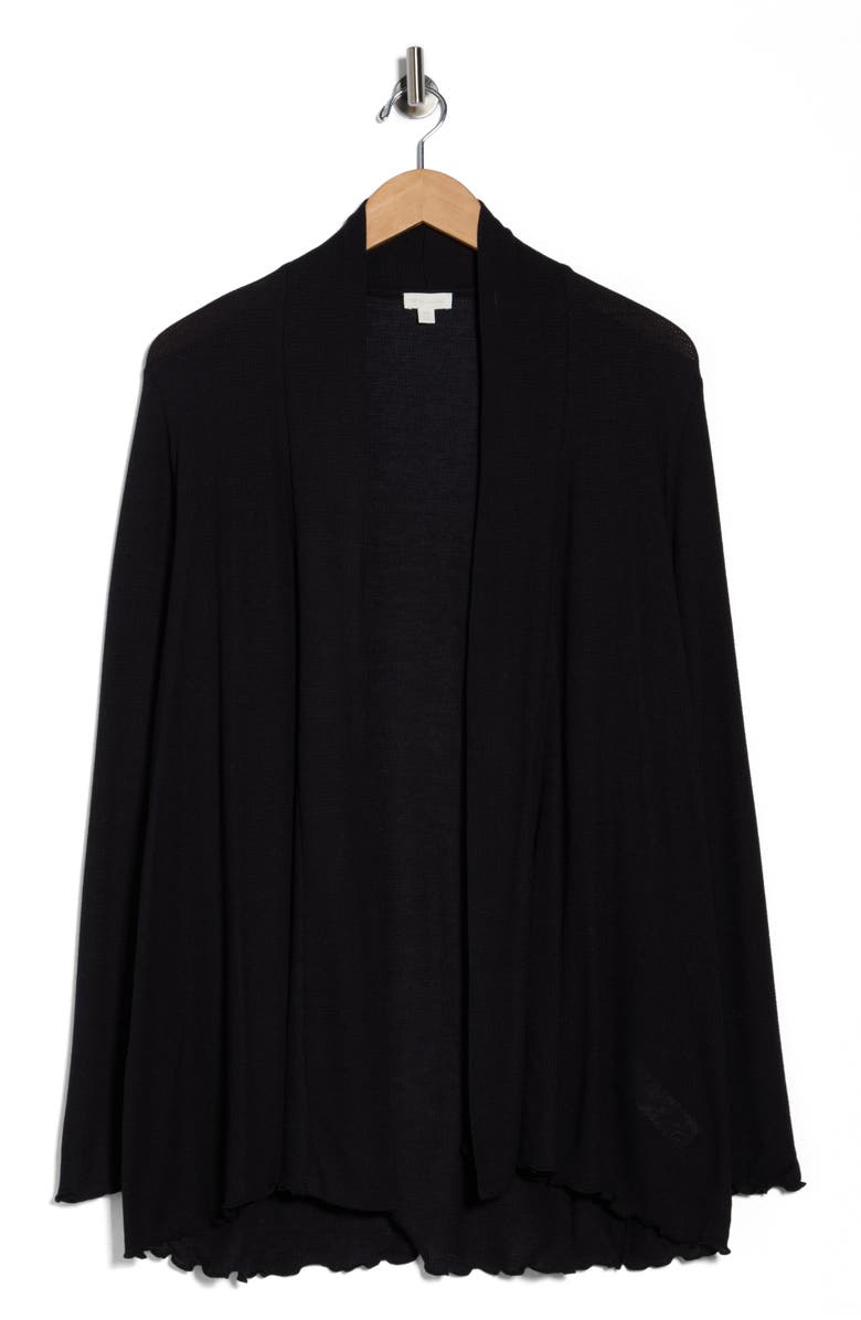 Splendid Lyr Thermal Longline Cardigan, Main, color, Black