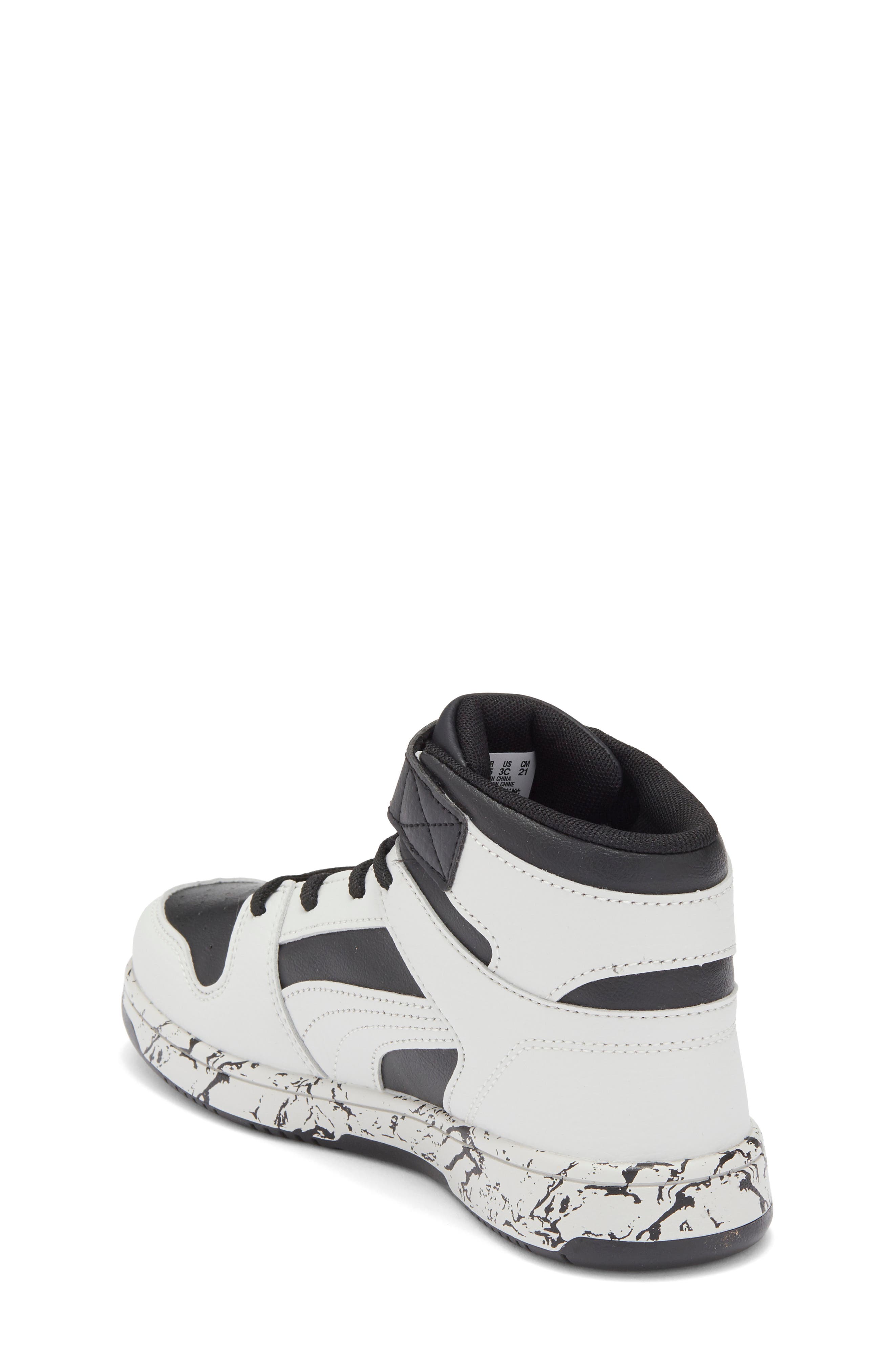 PUMA Kids' Rebound Layup High Top Sneaker, Alternate, color, Cool Light Gray/ Black